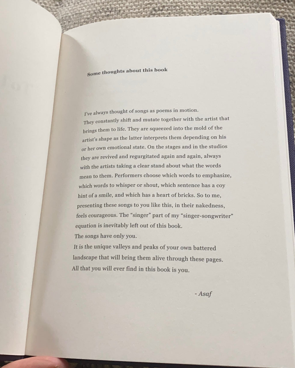 New! To Love Another (book) - Asaf Avidan