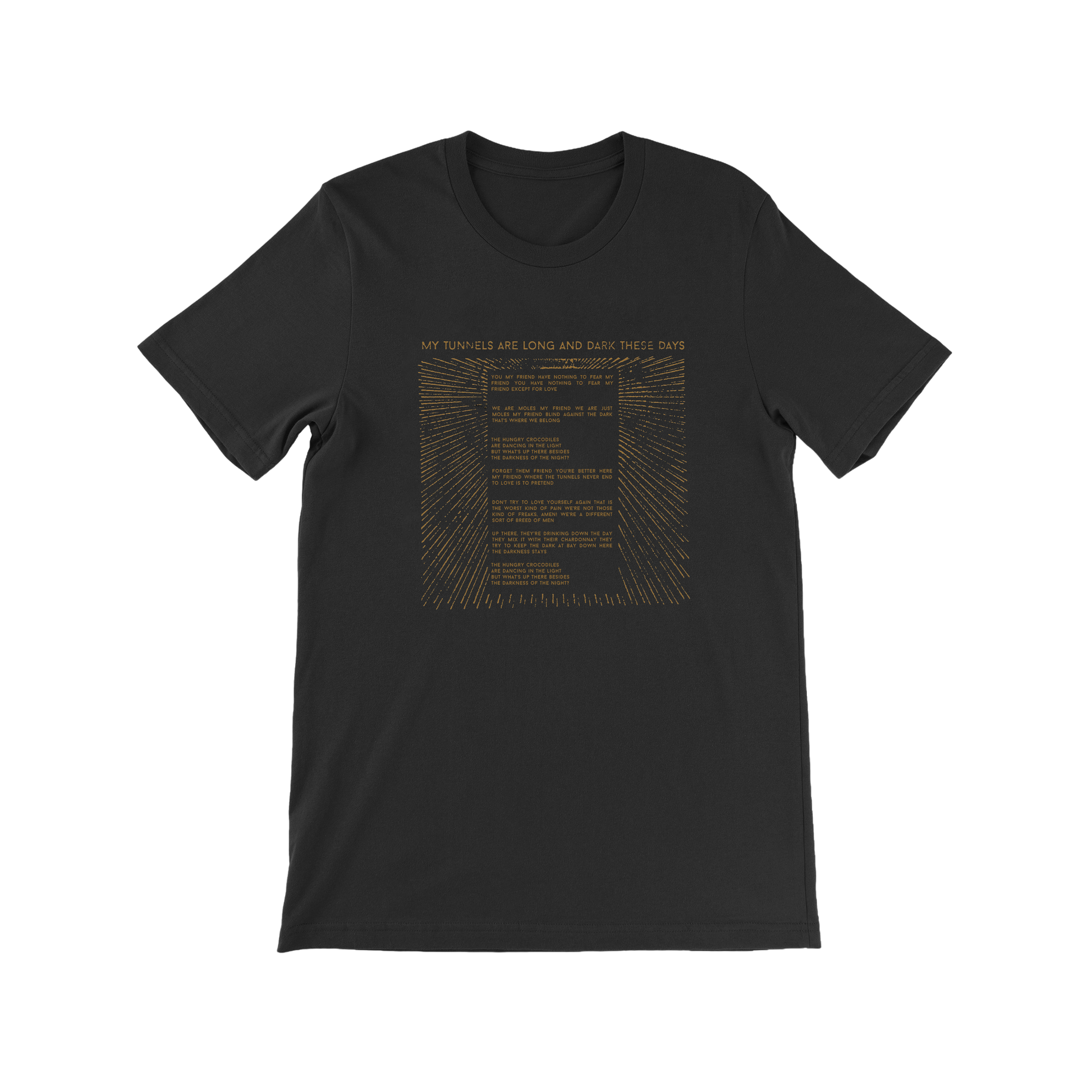 LYRICS T-SHIRT - GOLD SHADOW